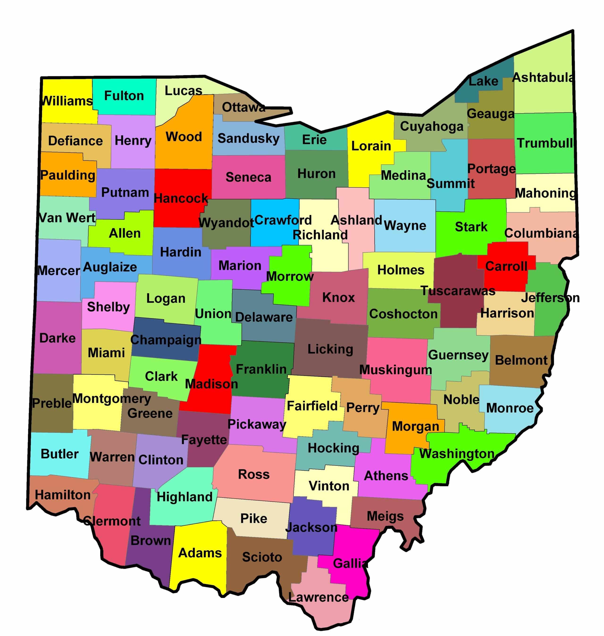 Pic Of Ohio Counties 